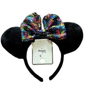Disney Minnie Ears Headbands,black Plush,One Size,each headbands sell separately